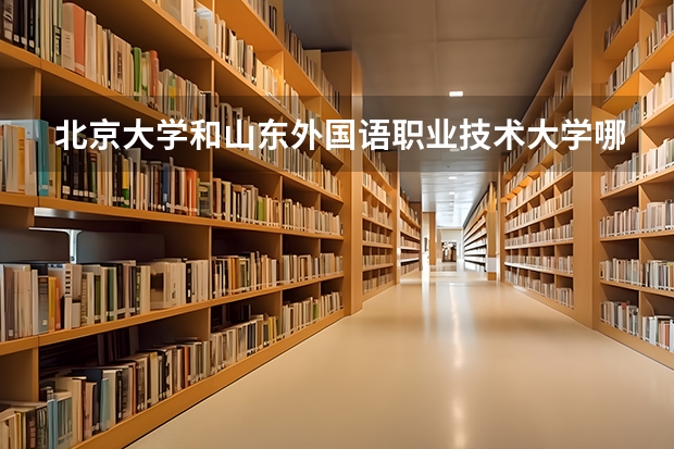 北京大学和山东外国语职业技术大学哪个比较好 