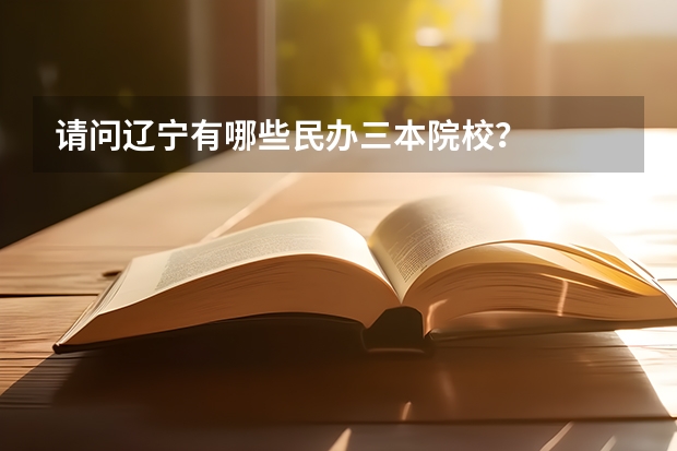 请问辽宁有哪些民办三本院校？