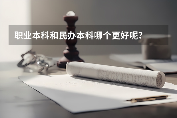 职业本科和民办本科哪个更好呢？
