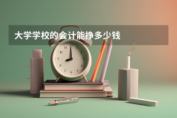 大学学校的会计能挣多少钱