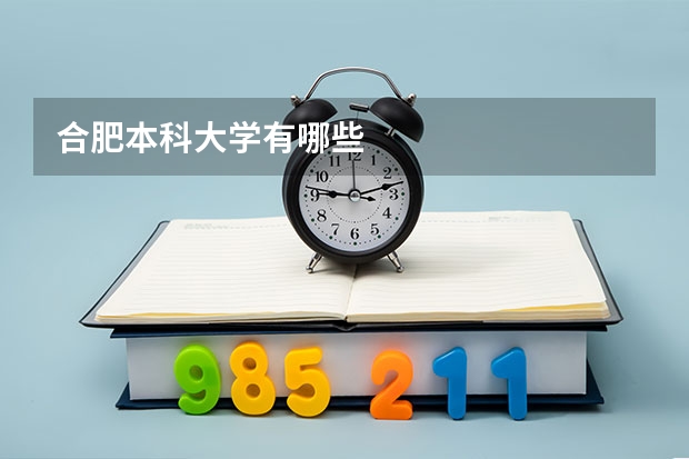 合肥本科大学有哪些