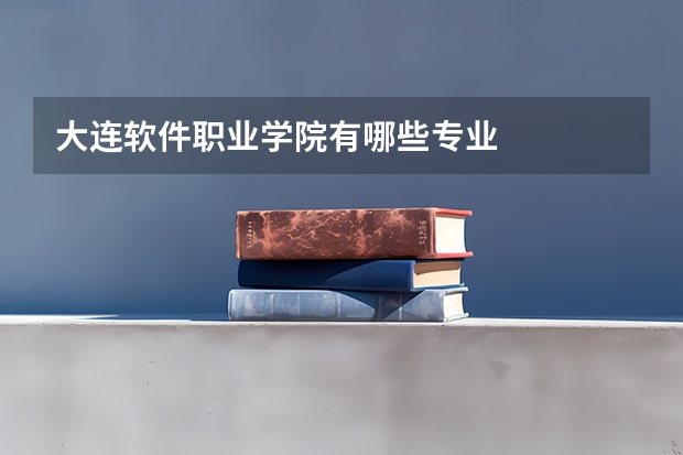 大连软件职业学院有哪些专业