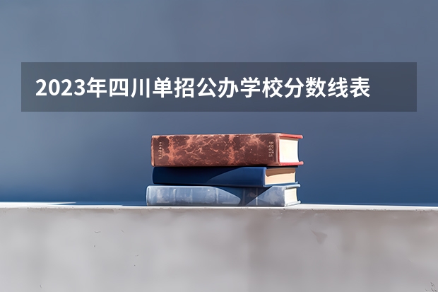 2023年四川单招公办学校分数线表 河北二类单招院校排名