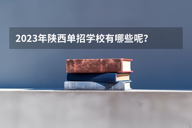 2023年陕西单招学校有哪些呢？