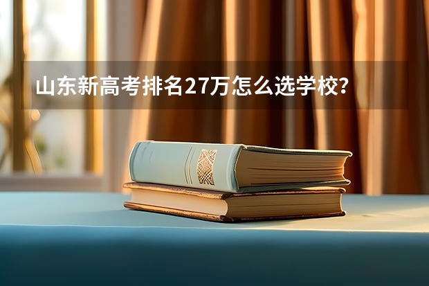 山东新高考排名27万怎么选学校？