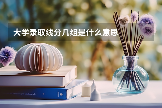大学录取线分几组是什么意思
